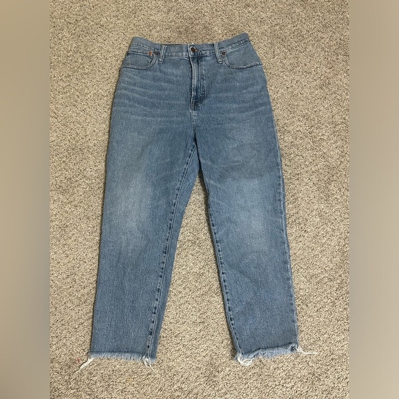 Madewell THE PERFECT VINTAGE CROP JEAN Blue Cotton Women's Size 33 High Waist - Picture 9 of 10